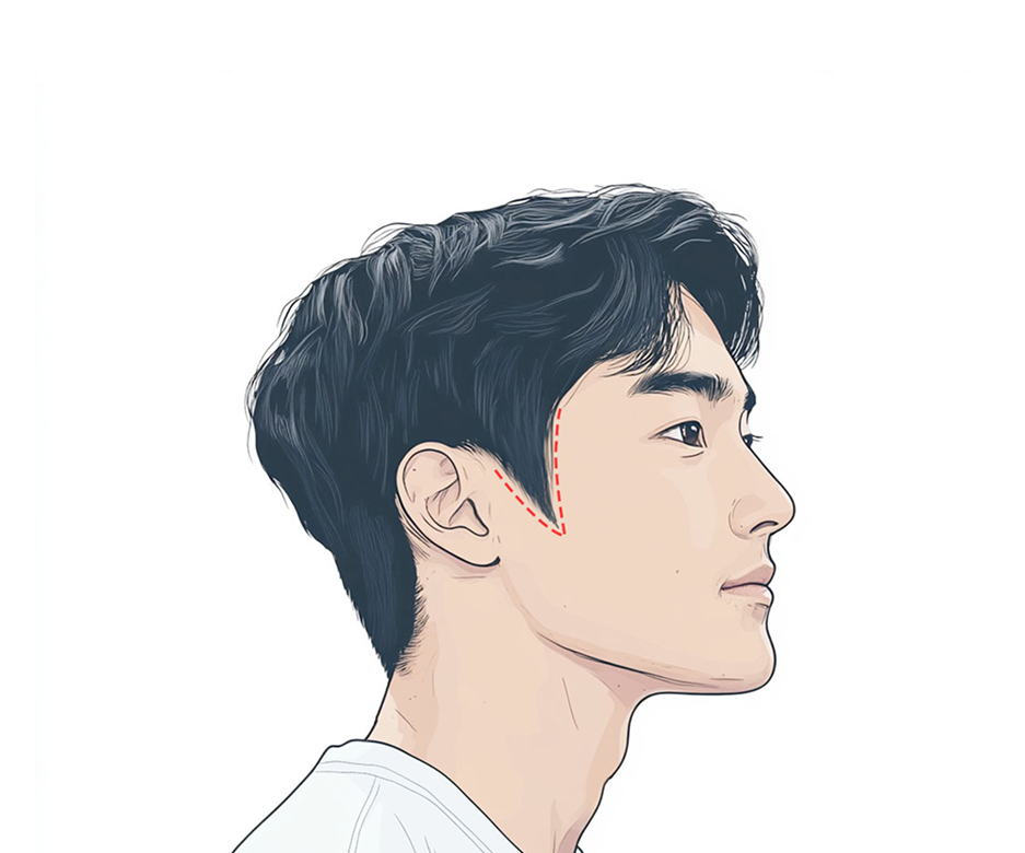 칼날형 구레나룻