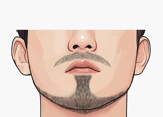 박스형 구레나룻